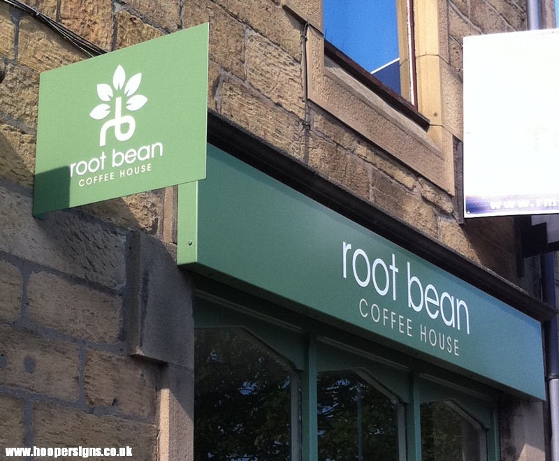 Root Bean Coffee House Shop Sign Hooper Signs Newcastle Making