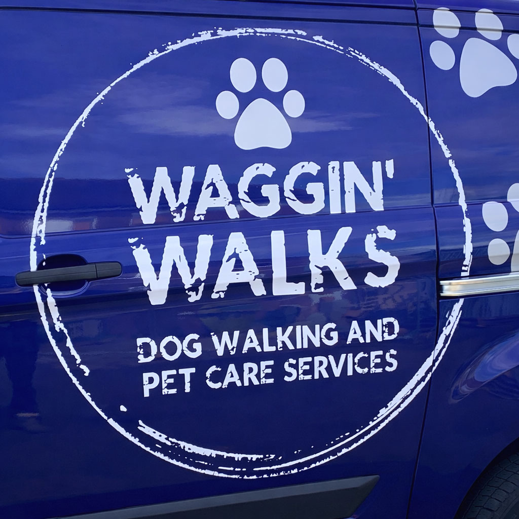 Large Logo on Ford Transit Custom van graphics
