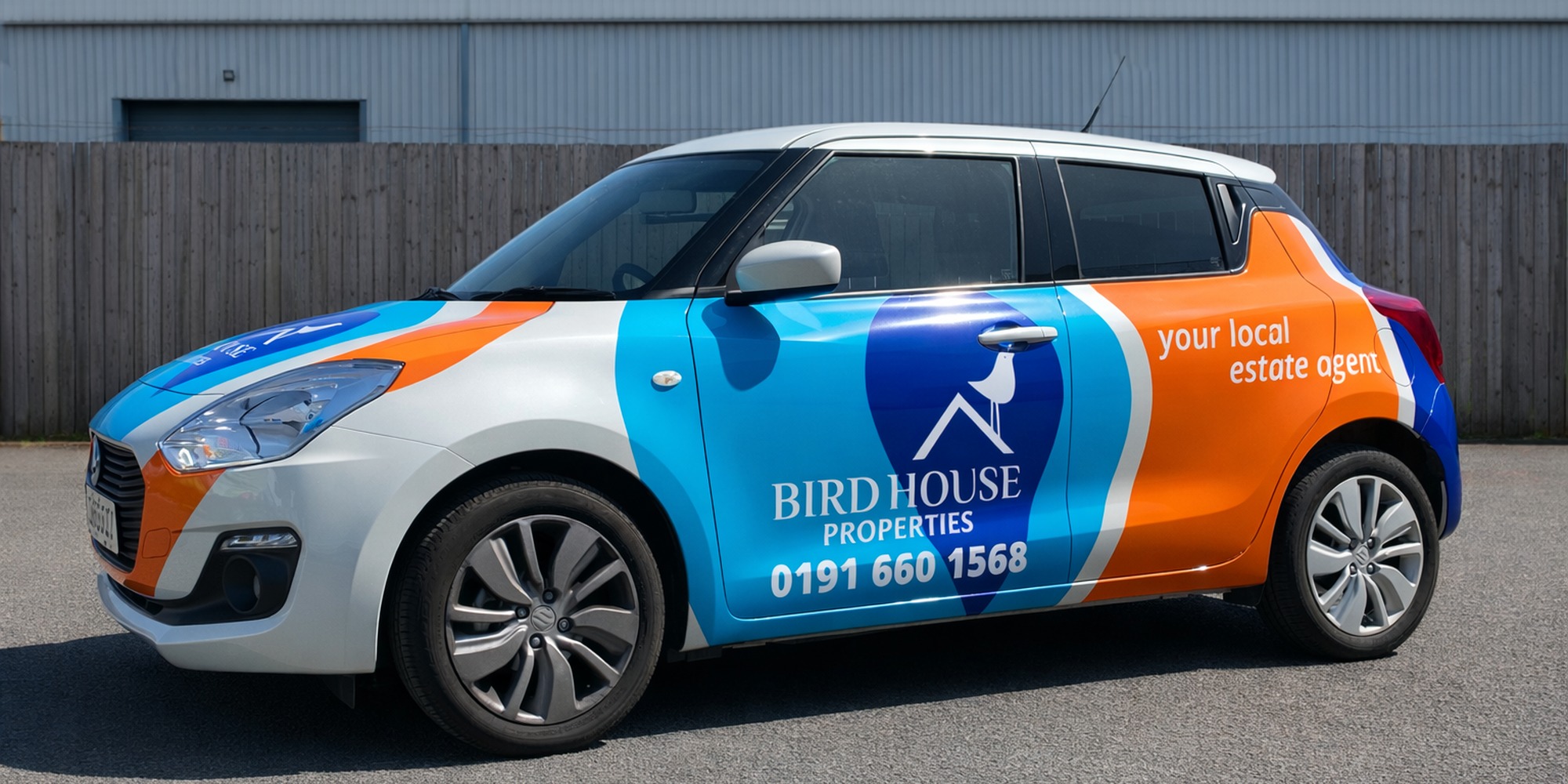 Side view of the Suzuki Car Wrap