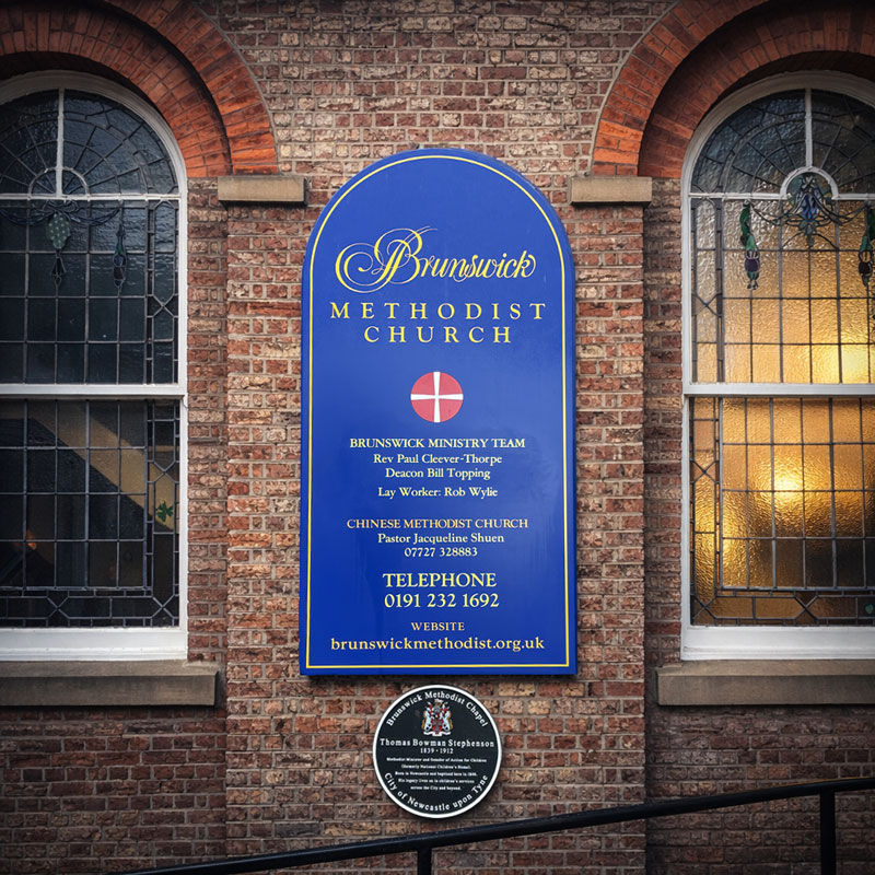 Brunswick Methodist Church sign