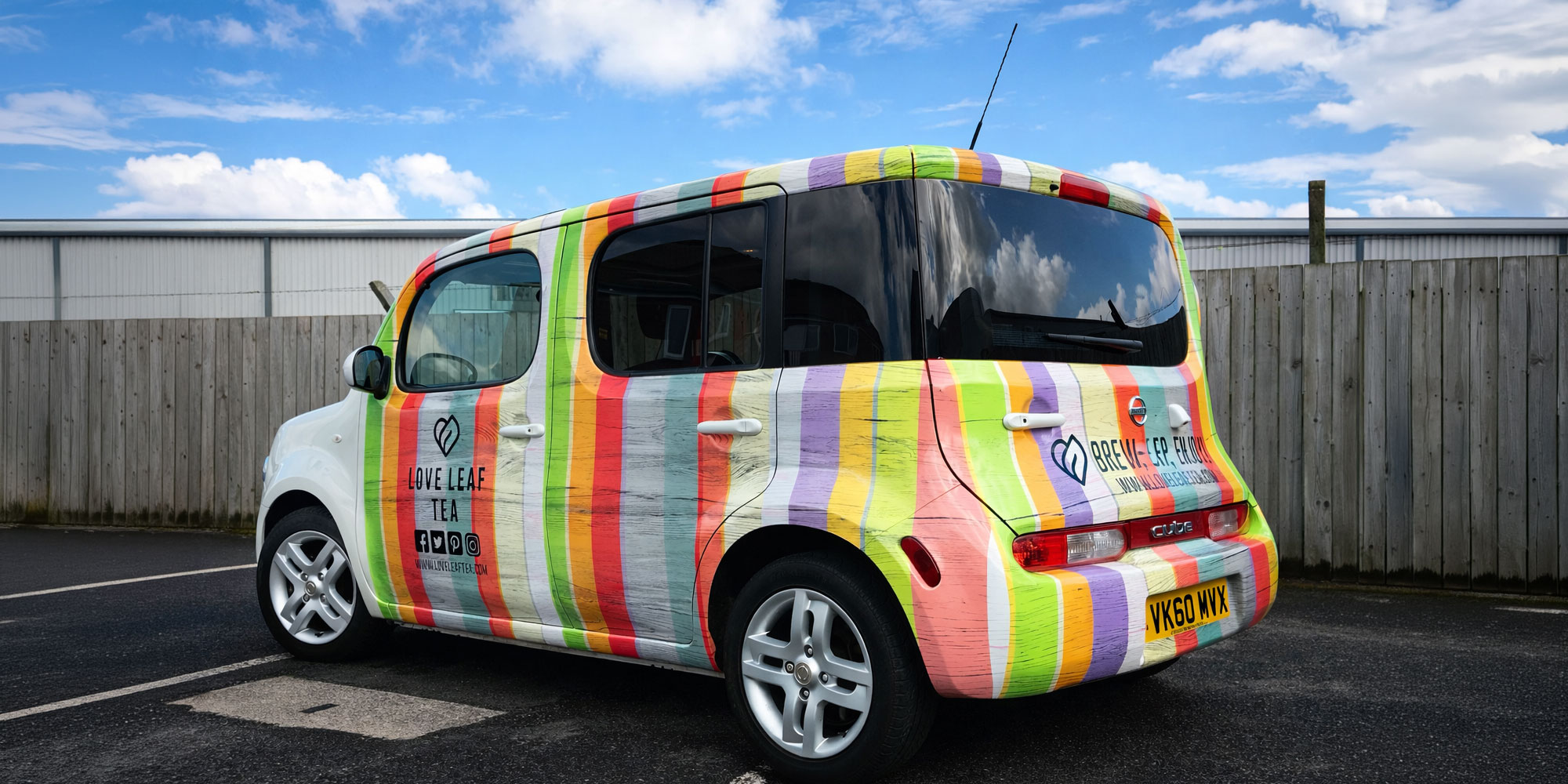 Finished car wrap with printed vinyl wrap