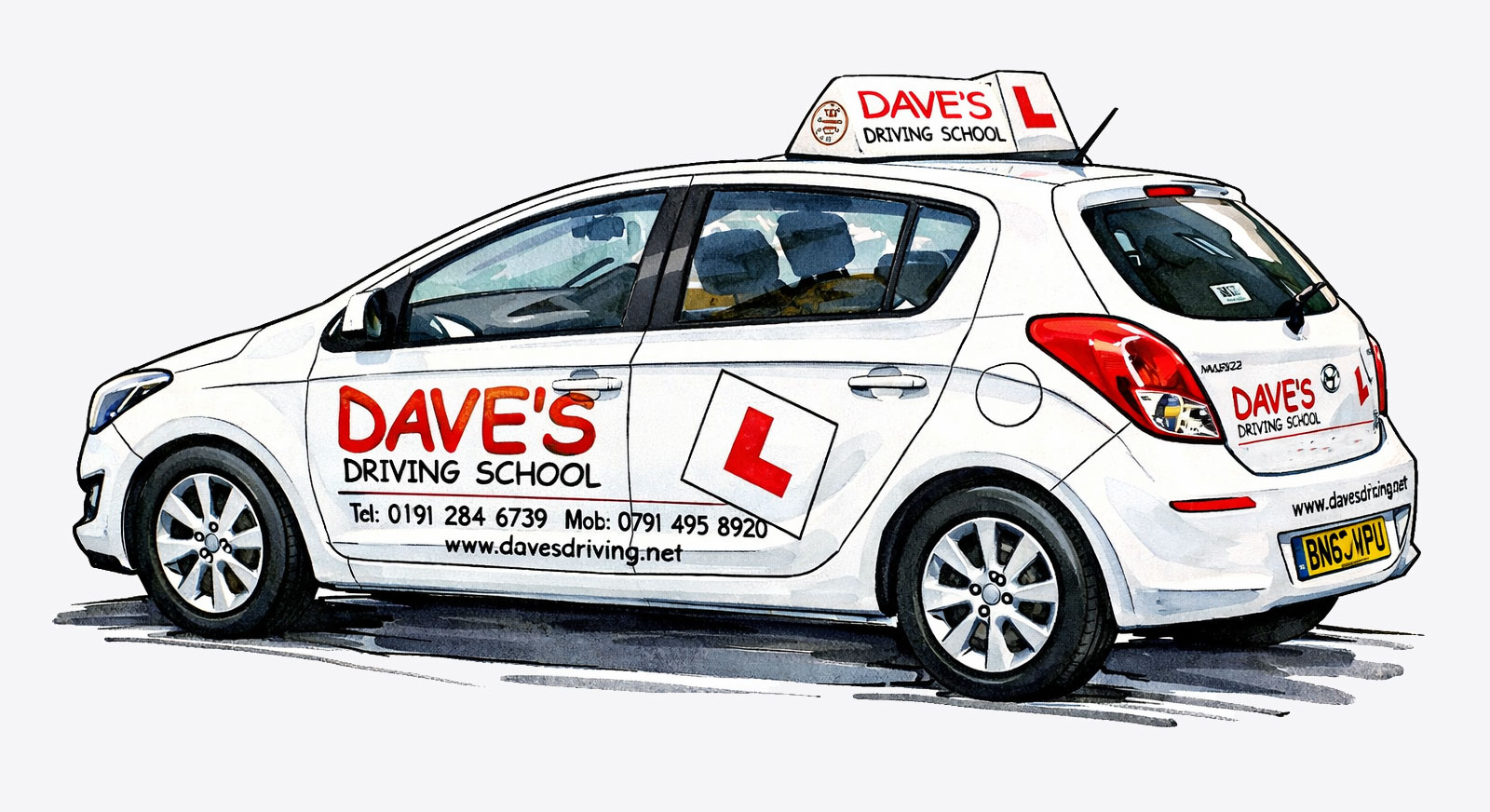 Dave's Driving School of Motoring Car Graphics