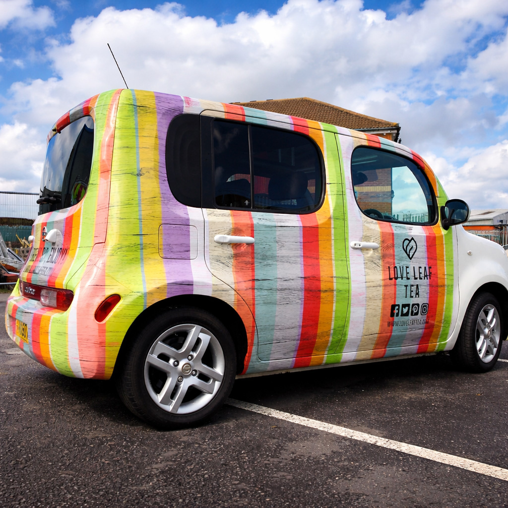 Love Leaf Tea Partial vehicle wrap