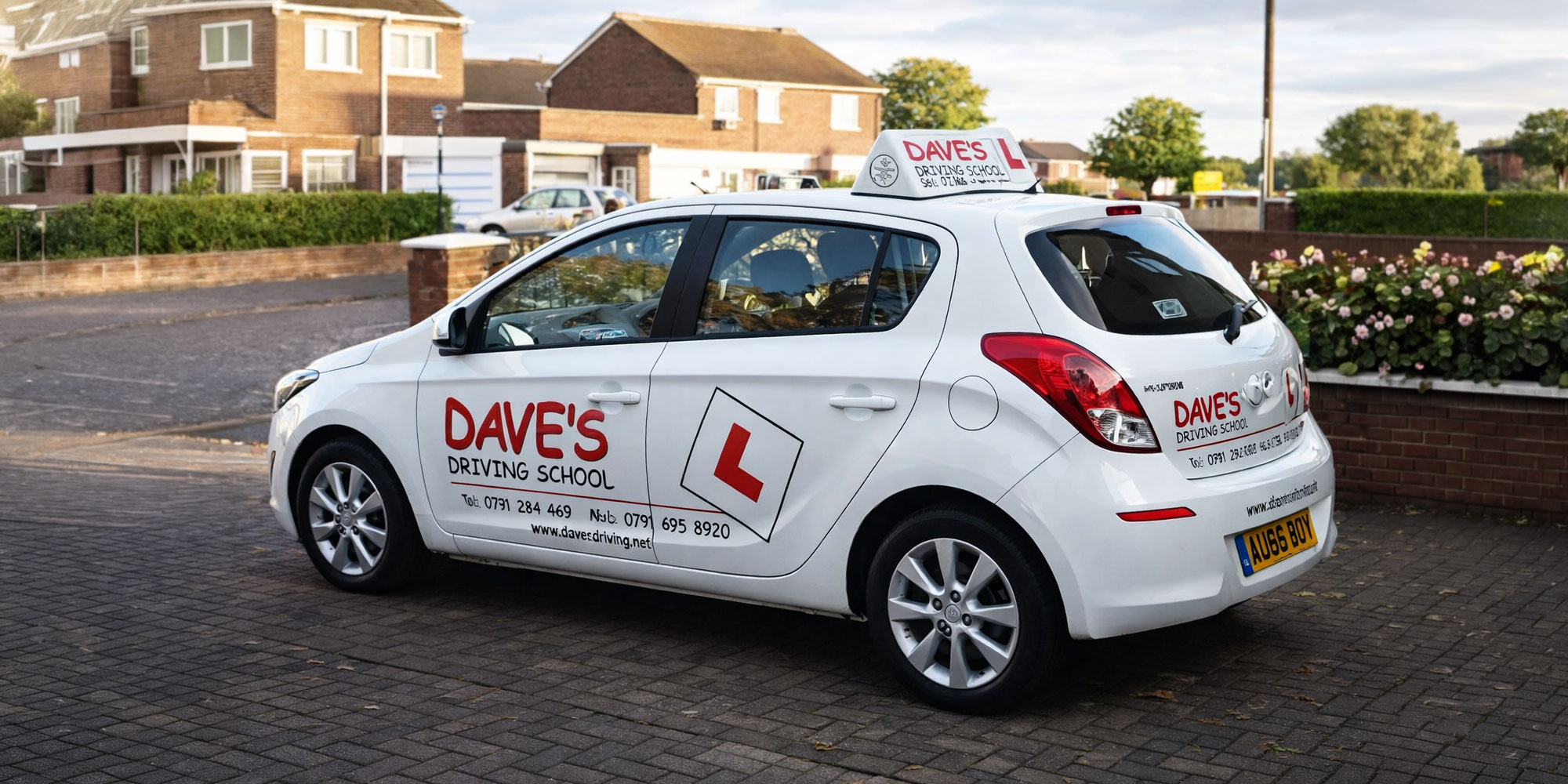 Driving school car graphics in Newcastle