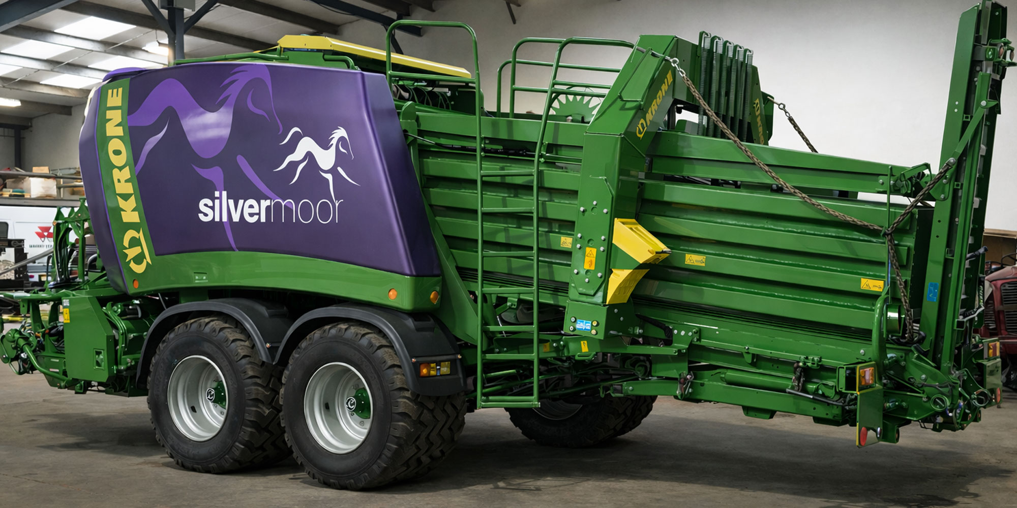 Finished vehicle vinyl wrap purple