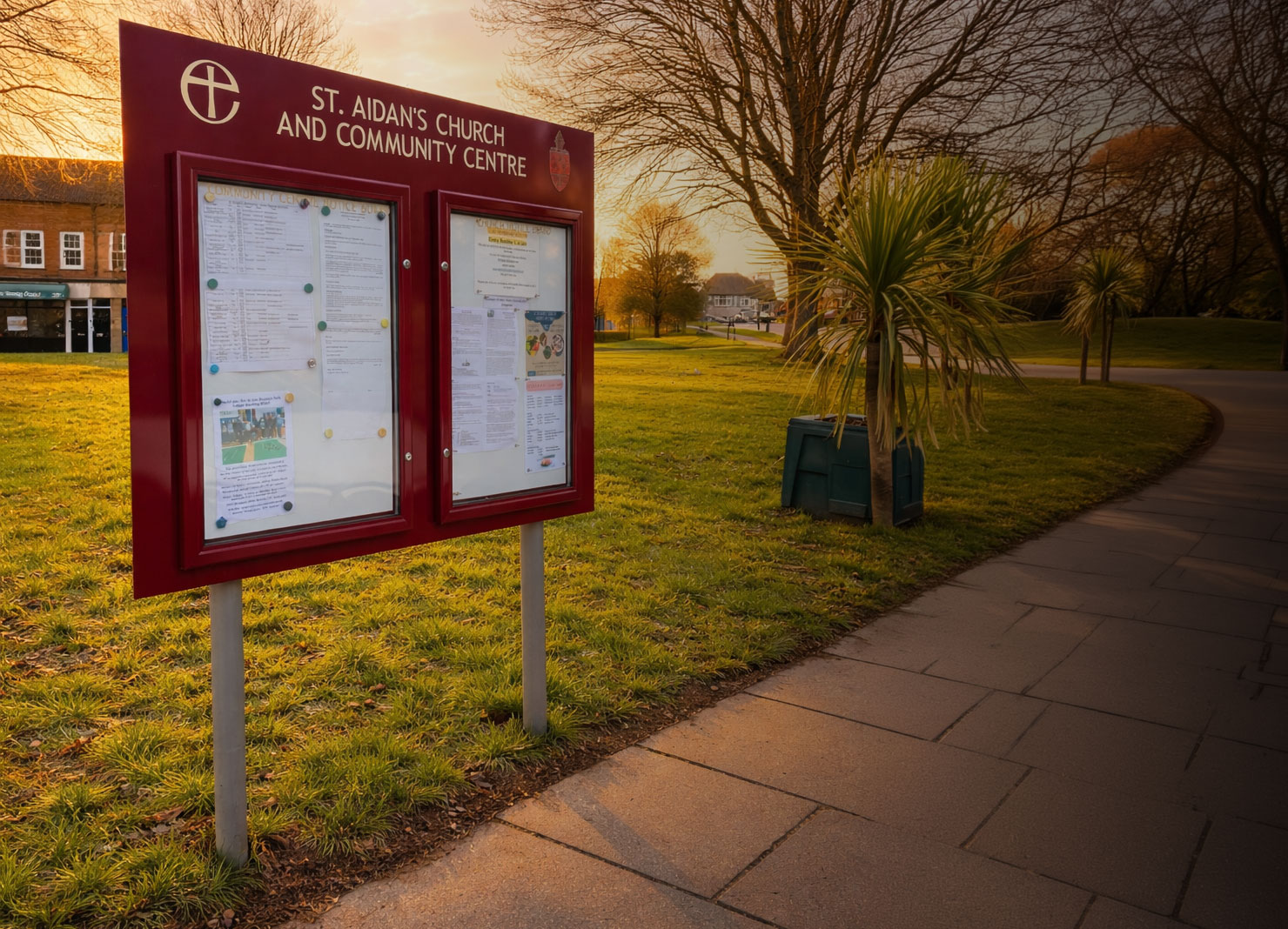 St Aidans Church and Community centre Sign Gosforth