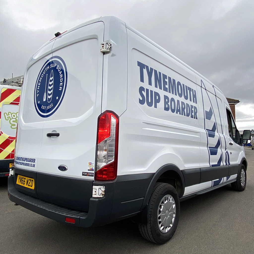 Tynemouth SUP Rear van graphics