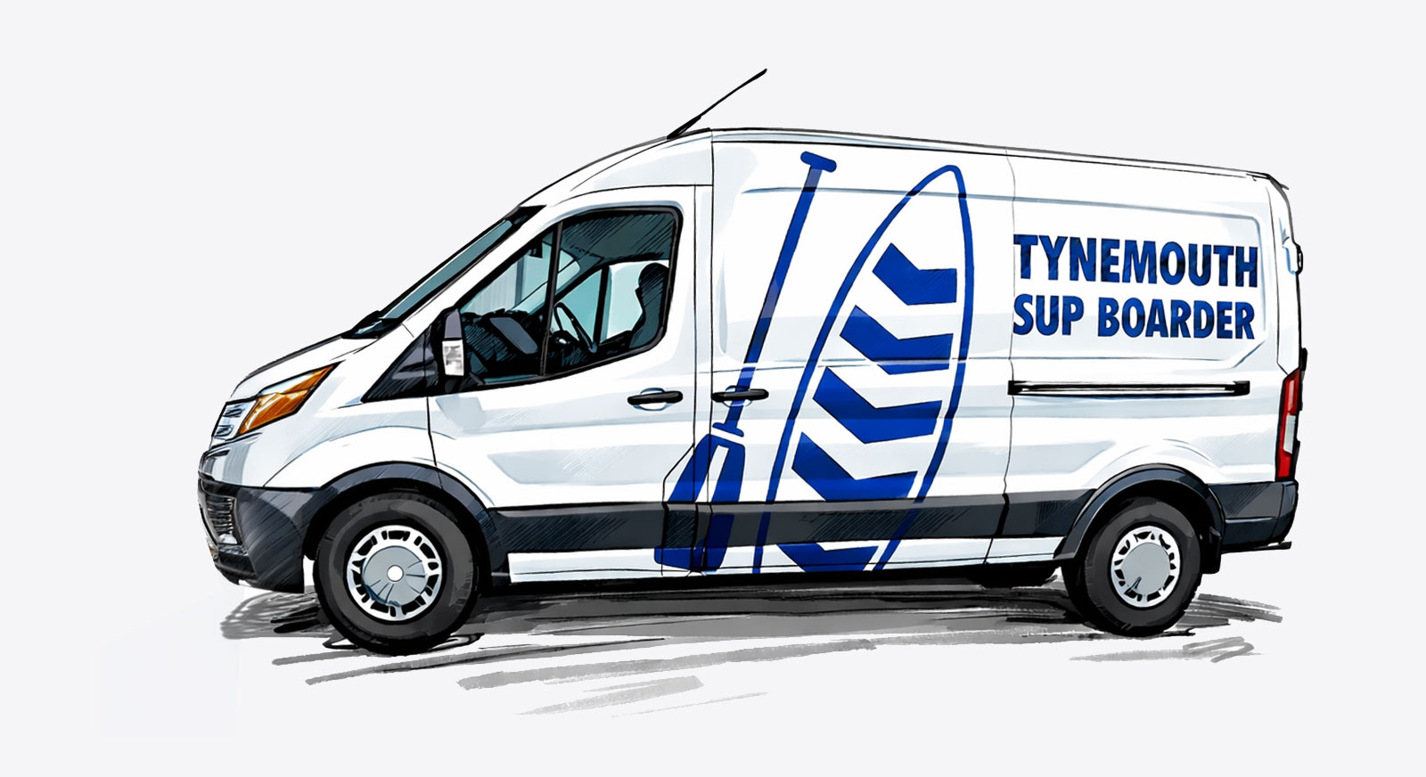 Tynemouth SUP Van Graphics Concept