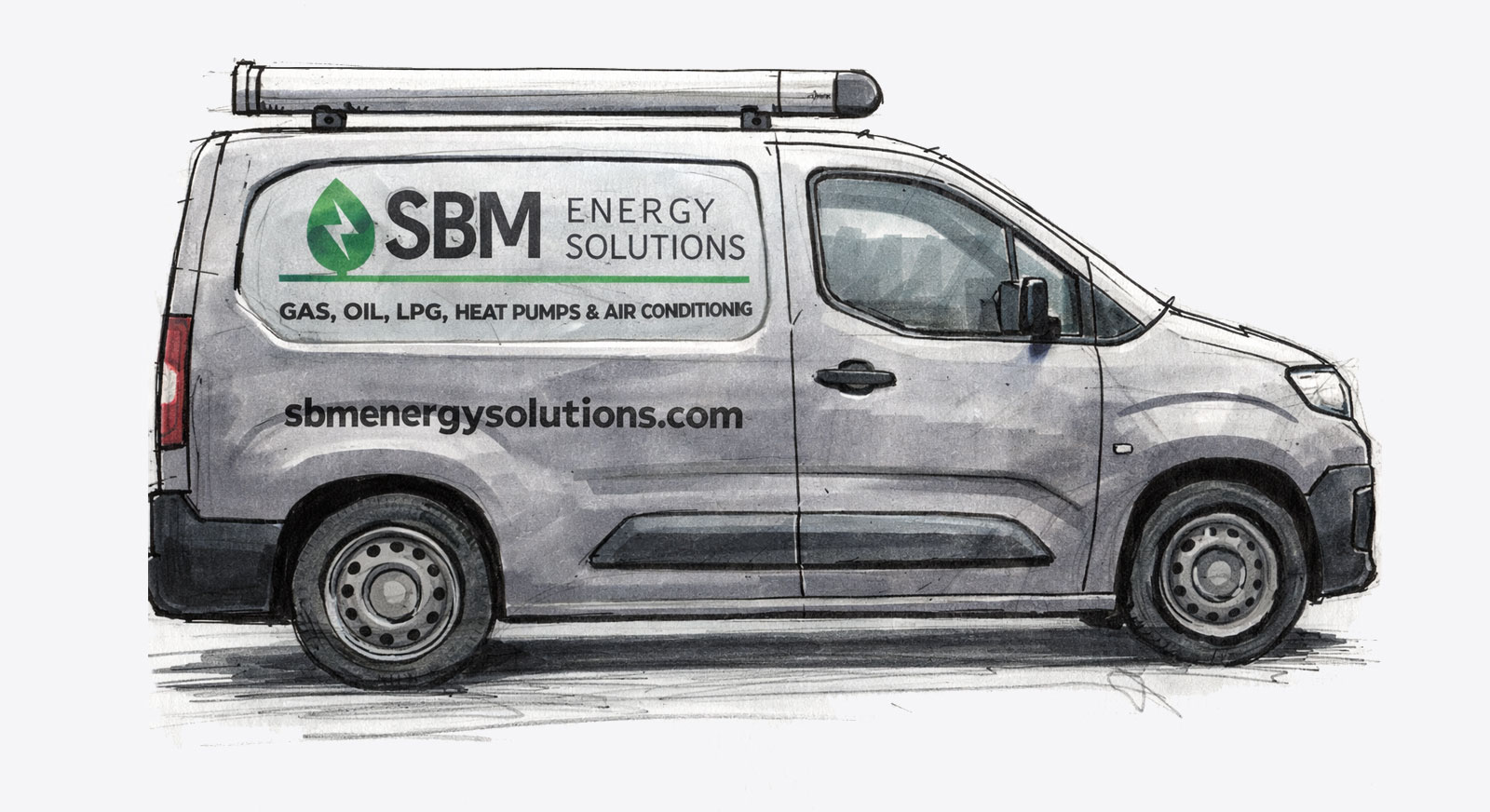 Van Sign Writing Sketch for SBM Energy Solutions