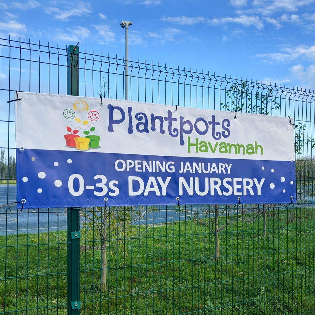 Printed banners for fences