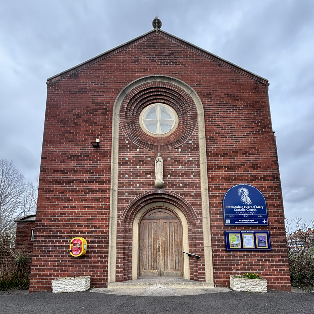 Immaculate heart of Mary Whickham church sign