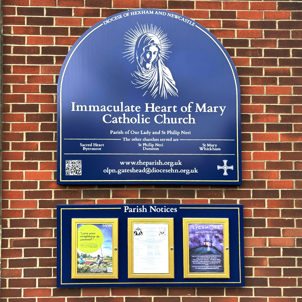 Immaculate Heart of Mark Church SIgn