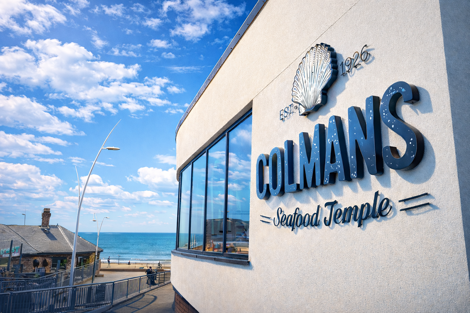 Restaurant Sign Colmans Seafood Temple South Shields