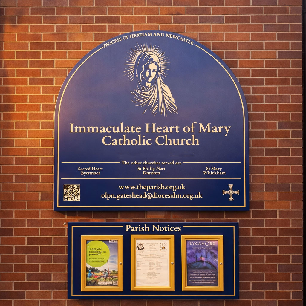 Aluminium Tray sign for Church Signs